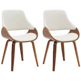 thumbnail of Lot de 2 chaises de salle à manger Vangale Noyer / Crème/Tissu