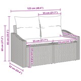 thumbnail of vidaXL 6-teiliges Garten Sofa Set mit Kissen Schwarz Poly Rattan