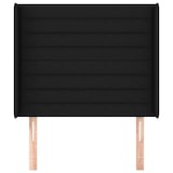 thumbnail of vidaXL Kopfteil mit Ohren Schwarz 83x16x118/128 cm Stoff