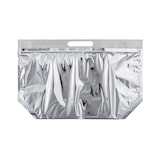 thumbnail of Sac panier plastique isotherme métallisé 36 x 20 x 15 cm  (ouverture x hauteur x soufflet) - volume 10L - isolant mousse PE - par 100 unités