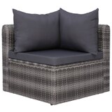 thumbnail of vidaXL 4-delige tuinsofa set met kussens grijs poly rotan