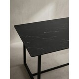 thumbnail of Esszimmertisch 160x80x76 cm Küchentisch Schwarz in Marmor-Optik Modern, Esstisch Groß, Speisetisch Rechteckig, Tisch Esszimmer mit
