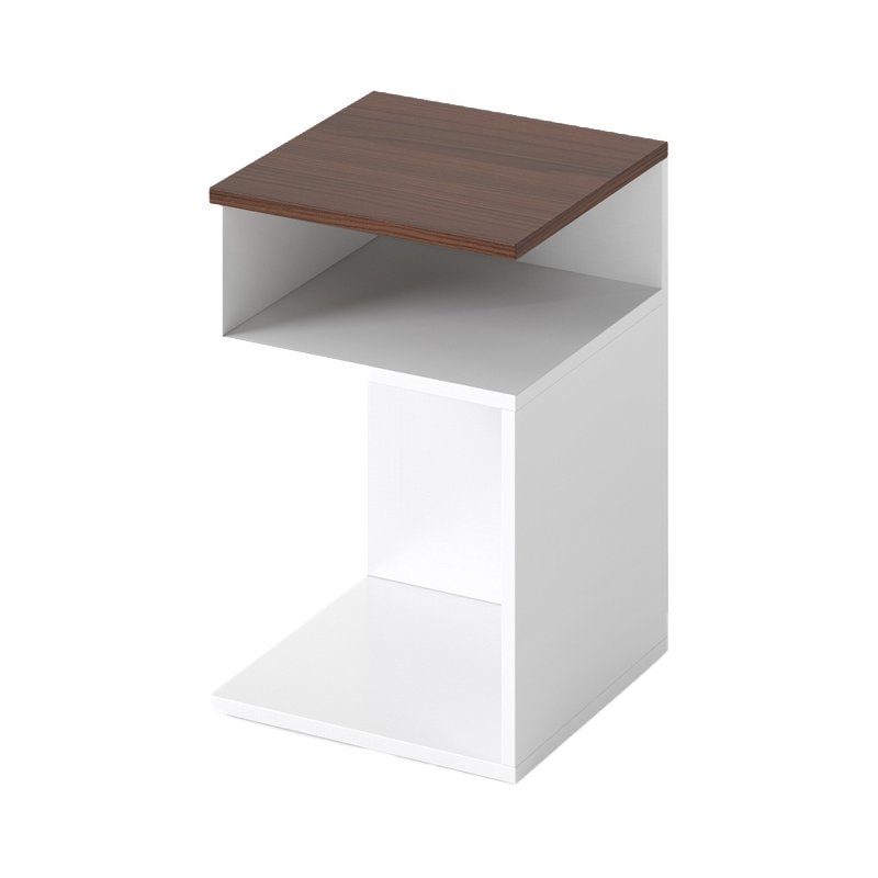 COSTWAY Mesa lateral de madeira, 3 níveis, mesa de sofá, mesa de cabeceira, moderna, para sala de estar e quarto