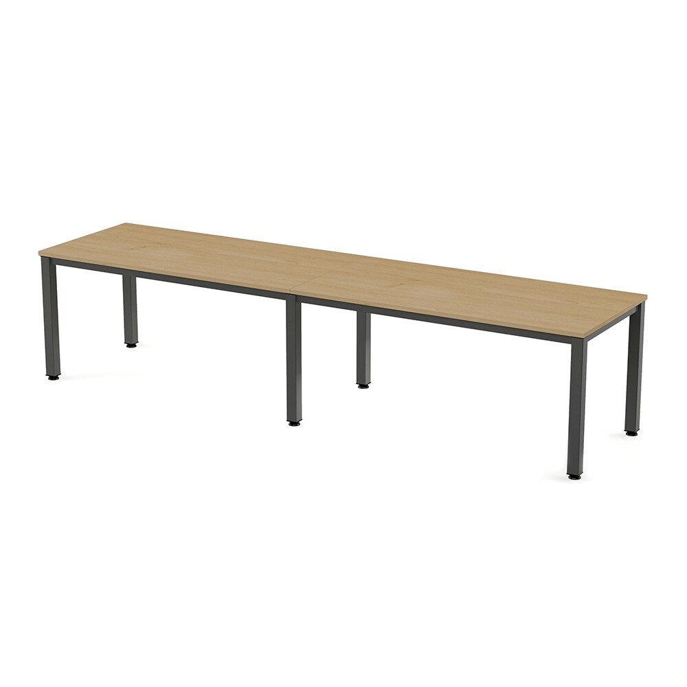 Rocada mesa de oficina doble serie executive (2  puestos) 320x80 antracita/ roble