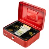 thumbnail of HMF Geldkassette abschließbar, Kasse mit Münzeinsatz, 5 Münzfächer, 25 x 18 x 9 cm, Rot