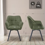 thumbnail of Esszimmerstuhl Jordi Cord grün