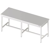 thumbnail of Stalgast Edelstahl Zentralarbeitstisch mit mittiger Strebe, 2200x700x850 mm, ohne Aufkantung, verschweißt