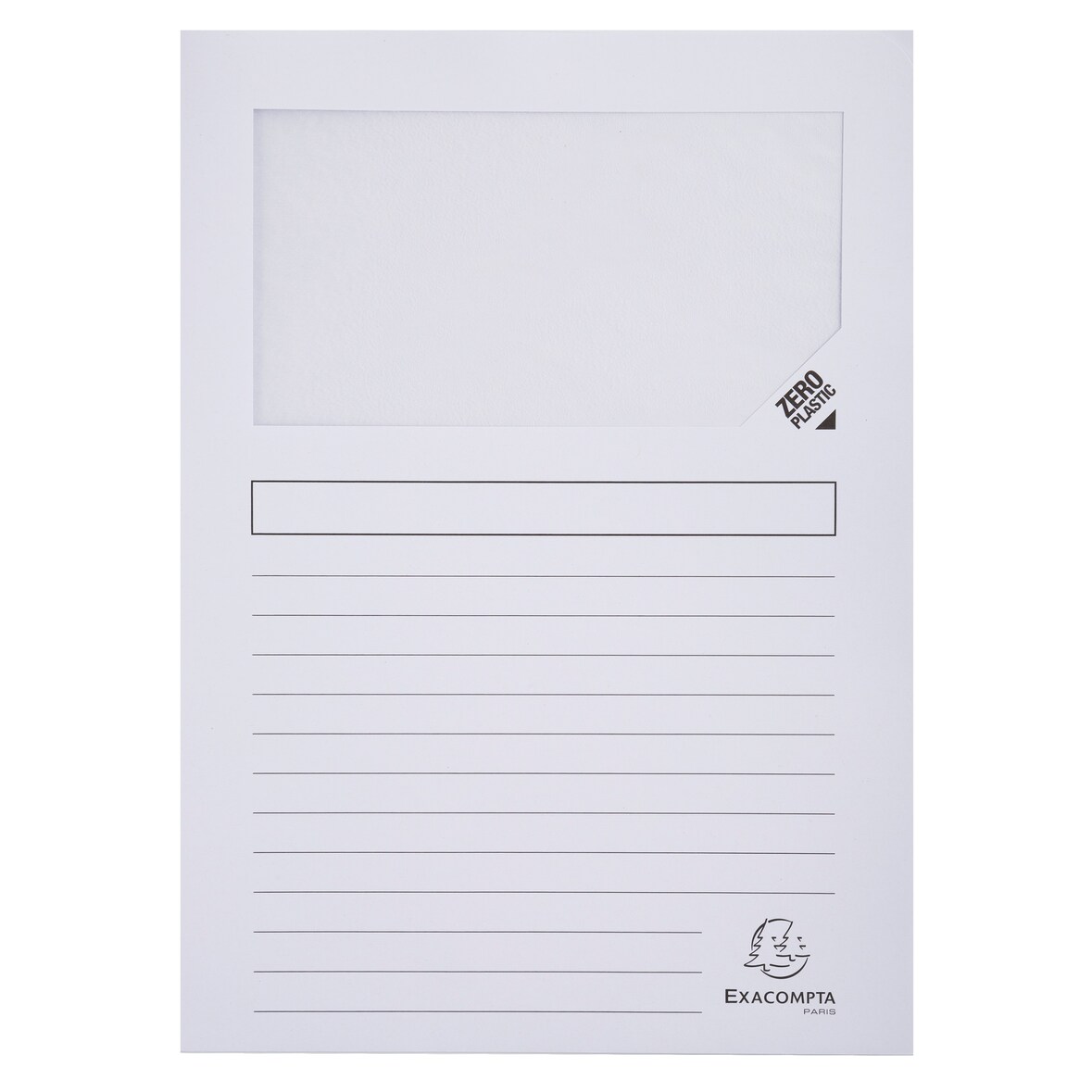 Lot de 4 Paquet de 100 chemises à fenêtre FOREVER, coloris blanc