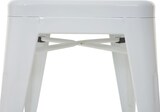 thumbnail of Barhocker | Sitzhöhe 77cm | Metall Industriedesign stapelbar | Weiß | Barstuhl Tresenhocker