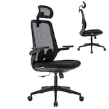 thumbnail of ZIK Sedia Ufficio Ergonomica Girevole Poltrona Altezza Regolabile con Braccioli e Poggiatesta - Nero