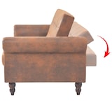 thumbnail of Helloshop26 - Canapé-lit convertible avec accoudoir 196 x 97 x 59 cm daim synthétique marron 02_0019646