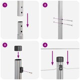 thumbnail of vidaXL Zaunpfosten 26 pcs Grau 3,2 x 3,2 x 150 cm