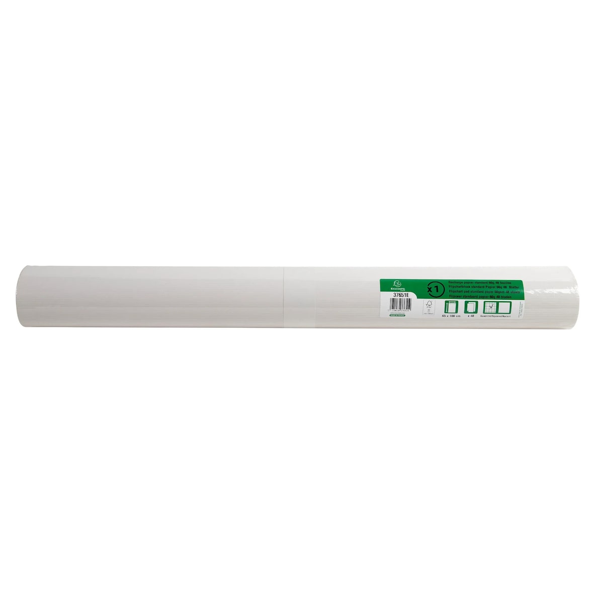 Exacompta - Réf. 37651E - Carton de 5 Recharges papier quadrillé pour tableaux de conférence - papier 60g/m2 - 48 feuilles - 65 x 100 cm