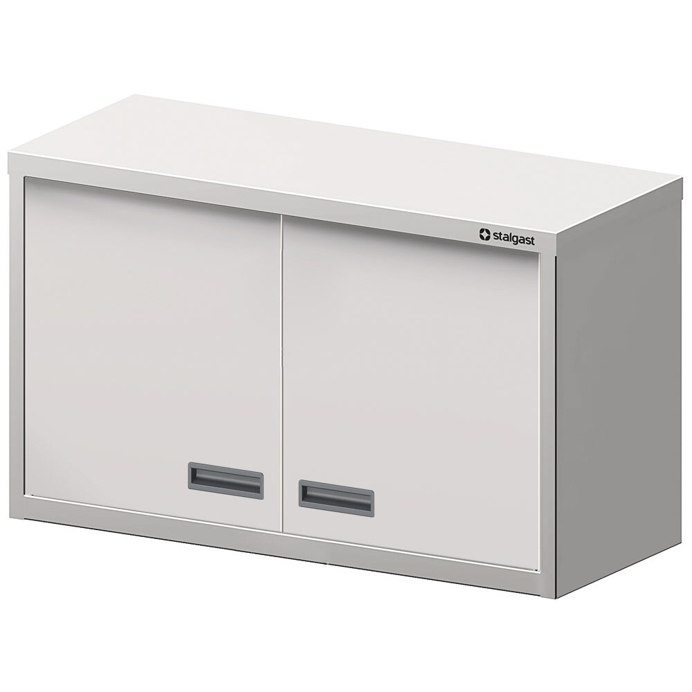 Stalgast Edelstahl Hängeschrank ECO mit zwei Flügeltüren, 1200x400x600 mm, Selbstmontage