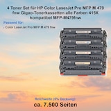 thumbnail of 4 Toner Set für HP Color LaserJet Pro MFP M 479 fnw Gigao-Tonerkassetten alle Farben 415X kompatibel MFP-M479fnw