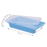 thumbnail of GILAC Bac plat HACCP avec grille + couvercle - 3 L - Bleu G190128