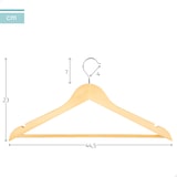 thumbnail of Max Home Pack 80 perchas de madera color natural
