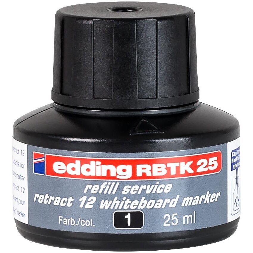 edding Whiteboardmarker retract 12 RBTK 25 Nachfülltinte schwarz 25 ml