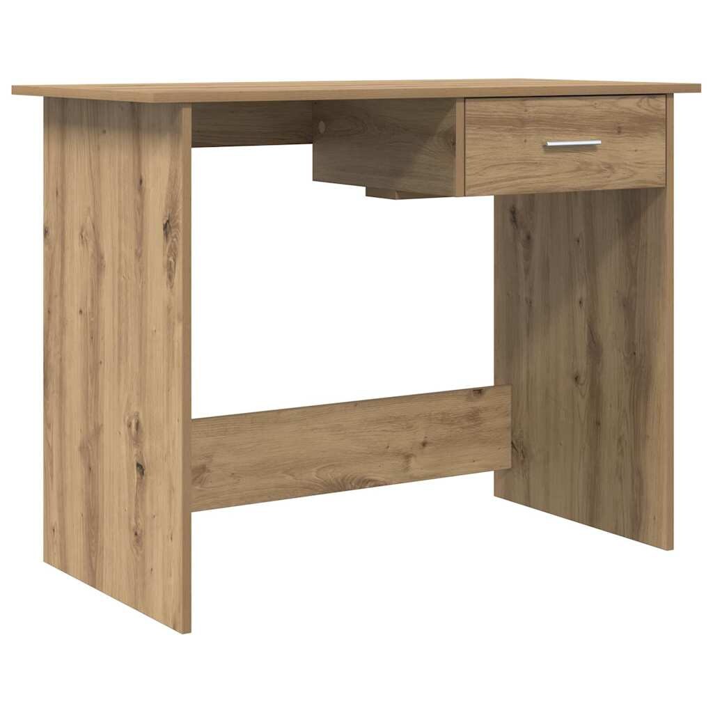 Scrivania artigianale in rovere 100 x 50 x 76 cm modello Ventura Luna in derivati \u200b\u200bdel legno