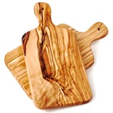 thumbnail of 2er Set Servierbrett aus Olivenholz, rechteckig, mit Griff 25 cm