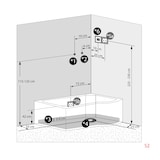 thumbnail of Kombination Badewanne Dusche K55-L33-EC Duschtempel 170x100 cm