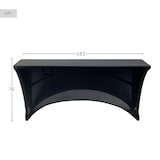 thumbnail of Capa elástica para mesa retangular 180 cm preta Aktive