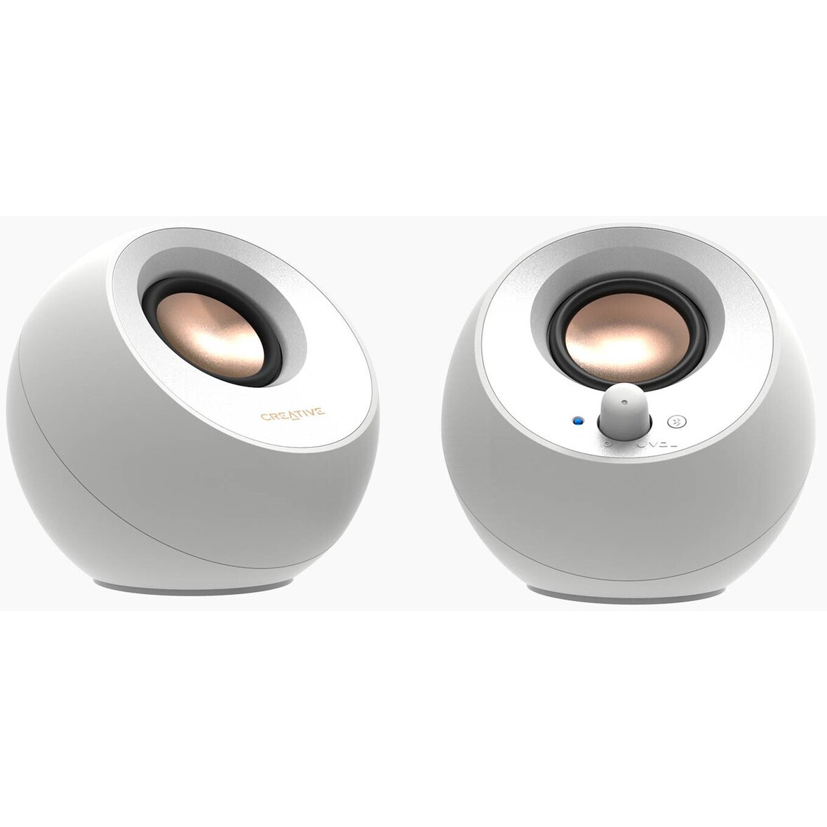 Creative Pebble V3 2.0 Lautsprecher, Bluetooth 5.0, USB Audio, weiss