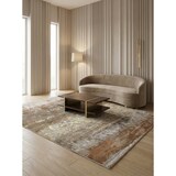 thumbnail of Teppich Hochglanz Metallic Abstrakt | 120x170cm, Florhöhe 8mm, Gesamthöhe 13mm | Gold, Champagner, Bronze | Pflegeleicht | Kadima Design