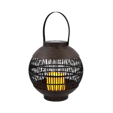 Farol Solar LED Exterior Redondo Marrón 3000K 7hSevenOn Outdoor