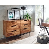 thumbnail of Kommode Sheesham und Metall, 6 Schubladen, Industriedesign. 117x42x80 cm | Kadima Design