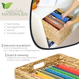 thumbnail of HMF Aufbewahrungskorb für DIN A4 Hängeregister, Korb geflochten aus Wasserhyazinthe, passend für Kallax, 33 x 38 x 32 cm