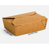 thumbnail of VASOMADRID S.L., Envase takeaway 13x10,5x6,5 cm, Caja de 240 uds, marrón, Cartón, ref. TWE1K