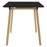 thumbnail of ML-Design Esstisch ausziehbar Schwarz, 110/140x75x76,5 cm, moderner Tisch für 4–6 Personen, Holz Küchentisch mit Stahlbeinen, Wohnzimmertisch
