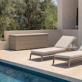 thumbnail of Coffre de rangement 800L pour extérieur  – Acier galvanisé couleur taupe