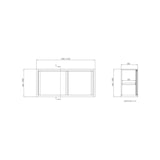 thumbnail of vaiotec TOPLINE Wandhängeschrank / 2 Schiebetüren, 1800 x 400 mm