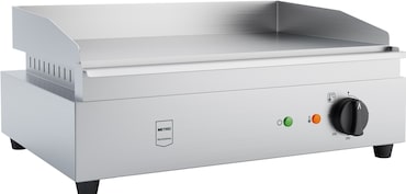 METRO Professional parrilla eléctrica GEG2101, acero inoxidable, 55 x 41.7 x 24 cm, colector de aceite, protección frente al calor, plata