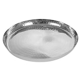 thumbnail of Garcia de Pou - Vassoio Martellato 'Artinox' Ø 30X2,7 Cm Argento Acciaio Inox