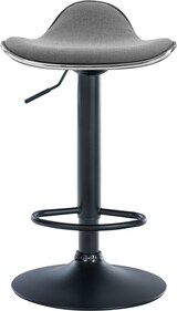 thumbnail of CHEFGASTRO Barhocker NOTTING HILL Stoff Schwarz HxBxT 71x45x45cm Stoff Hellgrau Barstuhl
