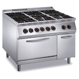 thumbnail of KBS Gasherd 6 Brenner mit Elektro Ofen 6x6 kW 1200x730x900 mm 400 Volt