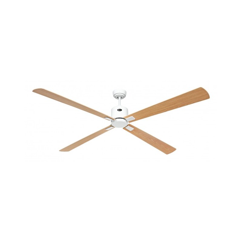 CasaFan ECO NEO III Deckenventilator mit WLAN, 180 cm, 943426 W, weißer Motor / Wendeflügel aus Ahorn und Buche