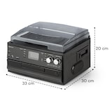 thumbnail of Oakland DAB Retro-Stereoanlage DAB+/FM BT-Funktion Vinyl CD Kassette Schwarzes Holz