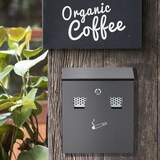 thumbnail of Relaxdays Wandaschenbecher für draußen, abschließbar, Metall, Aschenbecher Wandmontage, HBT: 30 x 26 x 9,5 cm, anthrazit