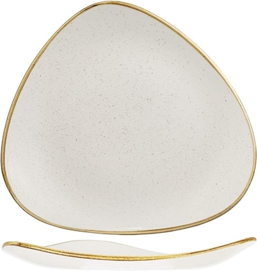 Churchill Prato Triangular Stonecast em Cerâmica Branco 26,5 cm
