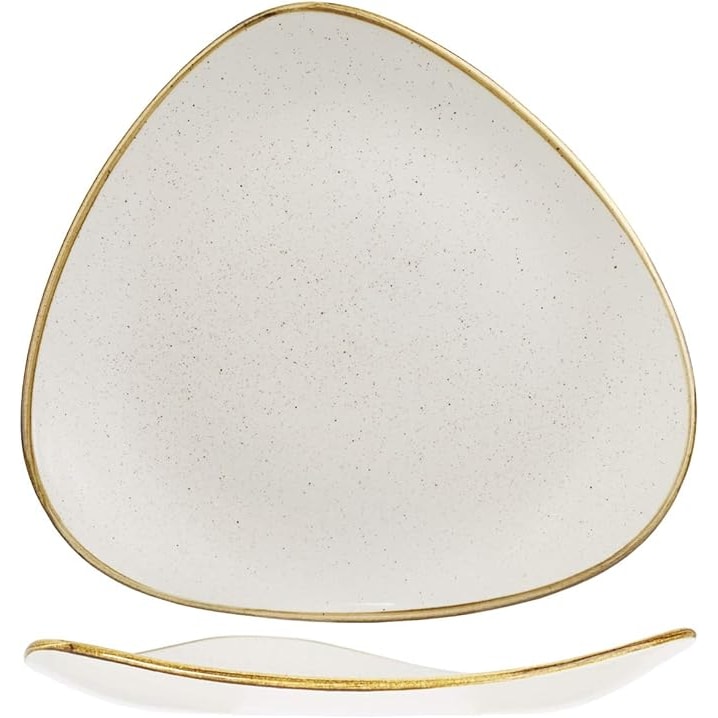 Churchill Prato Triangular Stonecast em Cerâmica Branco 26,5 cm