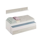 thumbnail of Dmora Letto singolo Sunnyvale, Struttura letto per cameretta, 199x96h65 cm, Bianco