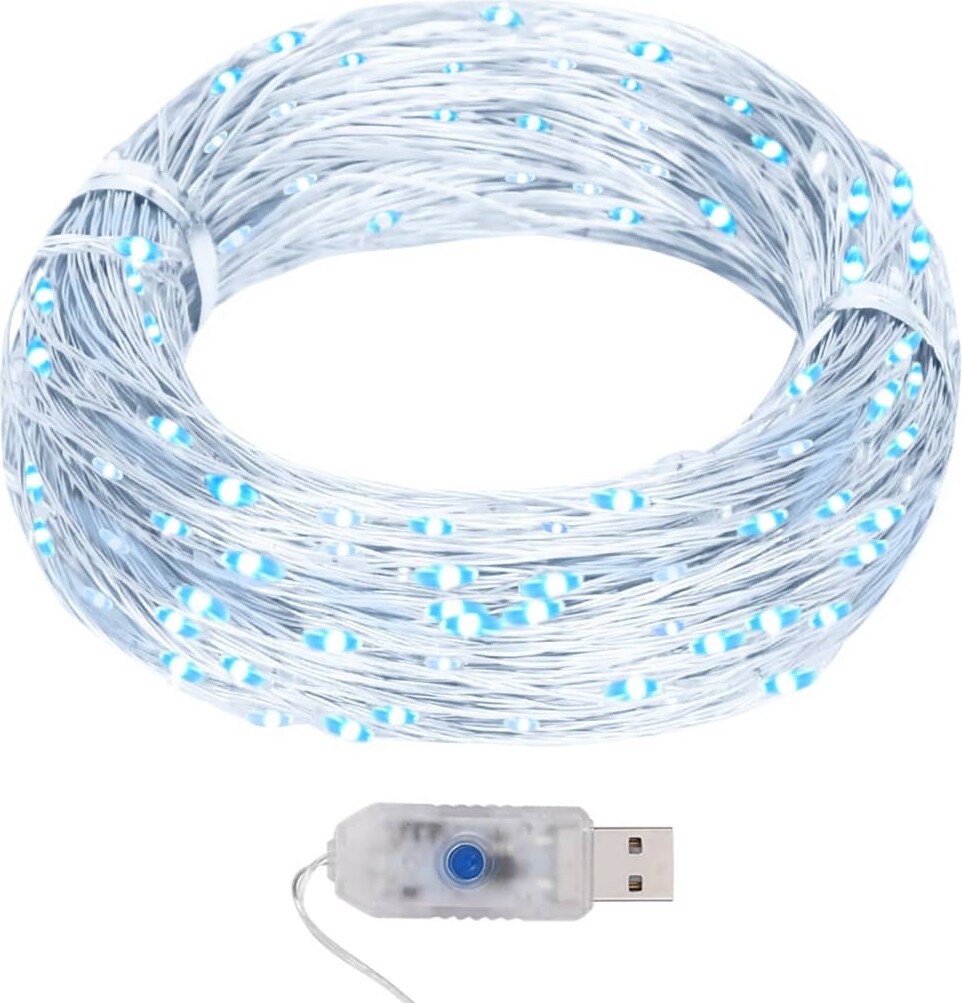 Micro-LED-Lichterkette 40 m 400 LED Kaltweiß 8 Funktionen