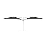 thumbnail of METRO PROFESSIONAL Parasol double tête, aluminium / polyester, 3 x 3 m, protection UV50+, hydrofuge, anthracite / platine