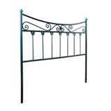 thumbnail of Cabecero de forja Córdoba, color Negro-Verde. Cabezal para cama de 150 cm, Cama 155 cm x 125