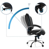 thumbnail of Silla de oficina / sillón ejecutivo XXL H 100 tejido negro hjh OFFICE