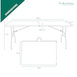 thumbnail of Tavolo pieghevole per uso pubblico 240x75x74 cm – Piano del tavolo portatile in HDPE 4 cm, The HomeWeeks